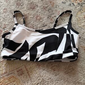 Black and White Sports Bra